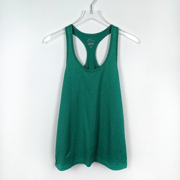 Nike Tops - Nike Dri Fit Green Racer Back Workout Tank Top